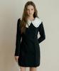 REORG Gena Double Button Square Neck Mini Ops Black