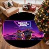 Grand Theft Auto VI Pattern Round Rug, Indoor/Outdoor Mat, for Picnic, Gameroom, Bedroom, Office, Living Room, Home Decor Carpet, Birthday Gift