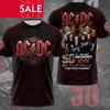 Moda creativa AC DC stampata T-shirt da uomo band rock tendenza estiva strada girocollo manica corta top abbigliamento unisex largo