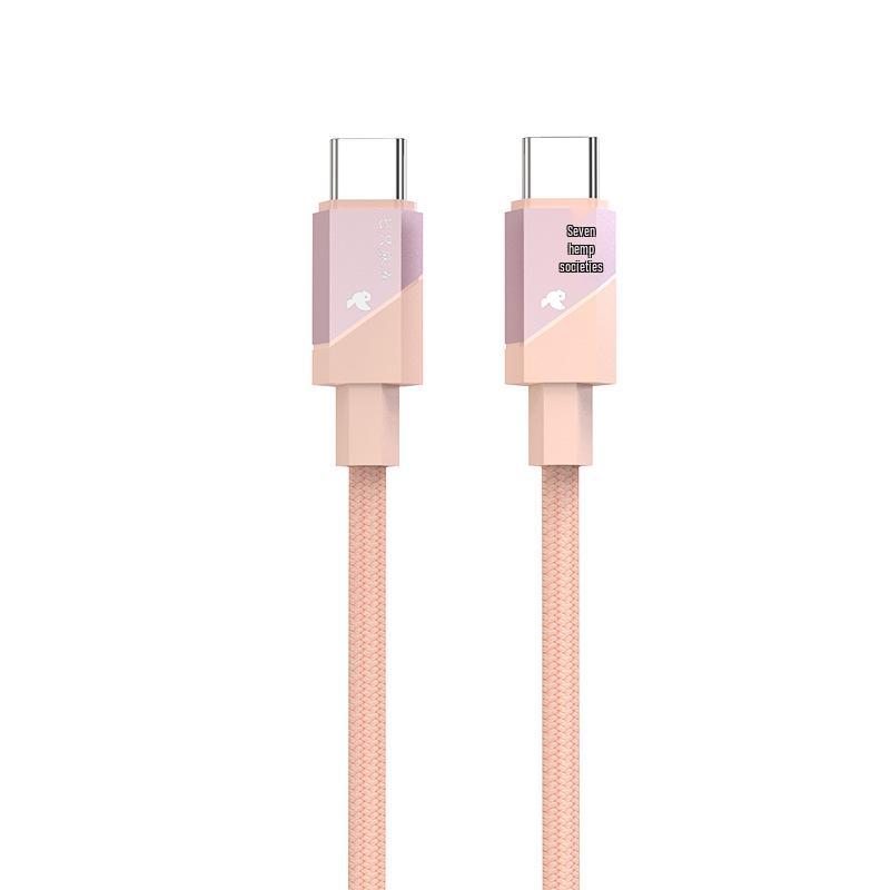 Rose Gold Braided 60W Fast Charging Cable for Huawei/Xiaomi