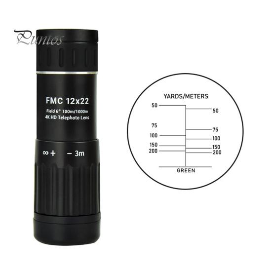 

12x22 Монокулярний телескоп Водонепроникний портативний портативний зовнішній туризм Піший туризм Полювання Спостереження за птахами Концерт Міні-портативний іконометр Телескоп зі шкалою C