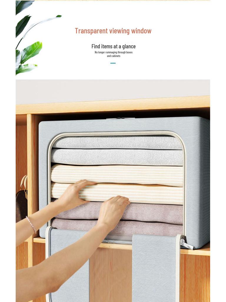 Foldable Oxford Cloth Fabric Storage Box for Quilts and Clothes