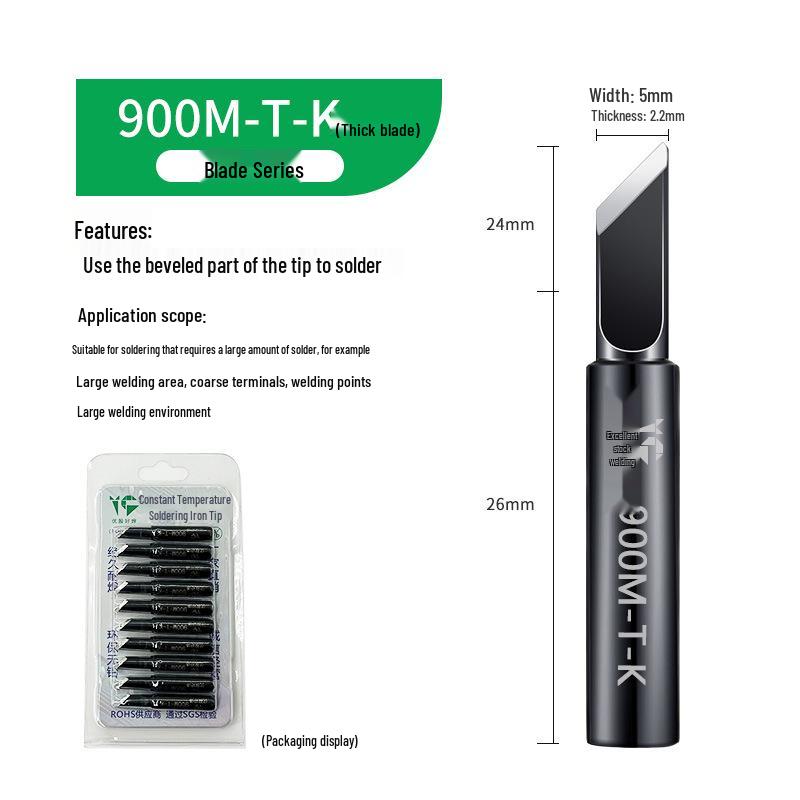Black King Kong 936 Soldering Iron Tip - Constant Temperature, Internal Heating, Electric Soldering Station Tip.