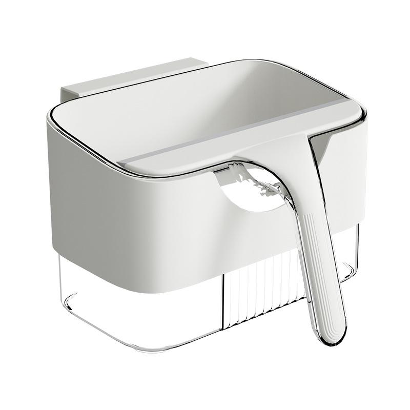 Wall-Mounted Kitchen Trash Can with Scraper - Wet Garbage Storage Bin for Cabinet Doors