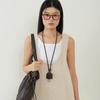 [Fromwhere]_Key Ring Necklace Brown
