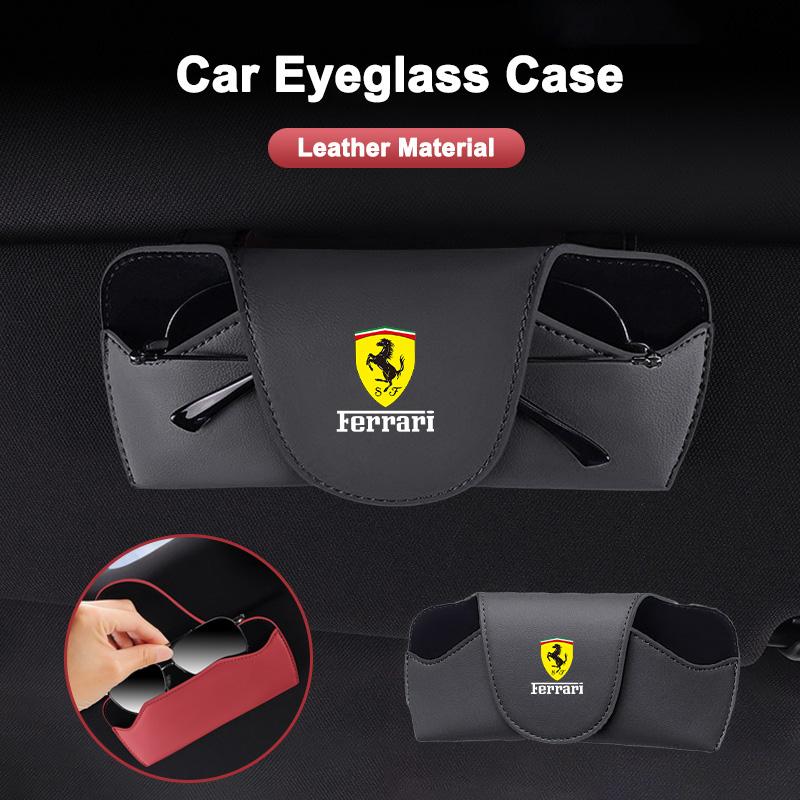 Car Interior Glasses Case Sun Visor Sunglasses Box Holder For Ferrari SP1 812 F40 F12TDF SF90 458 488 599 612 FF F12 Accessories MQ1