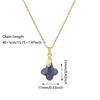 1pc Natural Stone Faceted Four-leaf Clover Pendant Charm Necklaces for Women Jewelry Gift