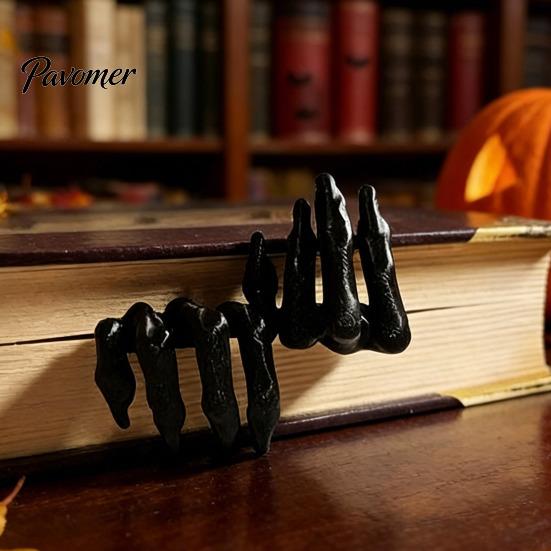 Halloween Gift Idea Gothic Creepy Demon Claw Bookmark, 3D Printed Scary Unique Bookmarks Hand Bookmark for Book Lovers, Bookshelf Decor Dark Style