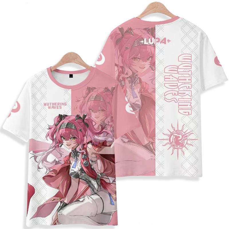 Games Wuthering Waves Galbrenr 3D Print T-Shirts Streetwear Men Fashion Oversized O-Neck Short Sleeved