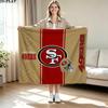 San Francisco 49ers Flanelldecke Hochwertig Warm Bequem Decke für Alle Jahreszeiten Perfekt für Geschenke Heimdekoration