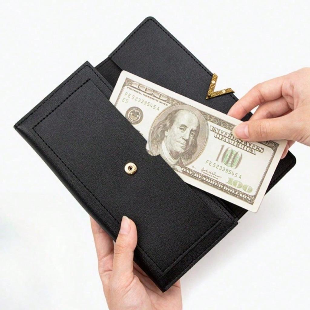 New Women's Wallet Stylish and Simple Women's Long Wallet Card Bag Clutch Bag