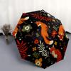 1pc Foxes, Floral Pattern Auto Umbrella Durable Iron Frame & Plastic Handle, Gift for Men & Women, Sturdy Construction Y250905181