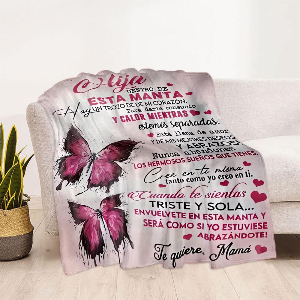 1pc Mom Quotes Blanket Comfortable Soft Lightweight Multi Purpose Blanket for Travel Camping Picnics Sofa Office Bed Living Room Gift for Friends