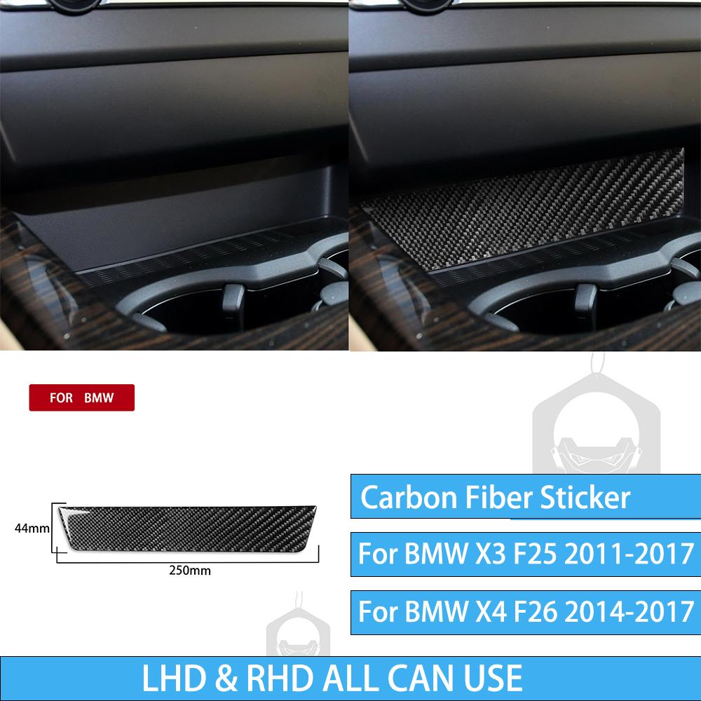 For BMW X3 F25 2011-2017 For X4 F26 2014-2017 Accessories Interior Dashboard Gear Outlet Full Set Kit Carbon Fiber Cover Sticker