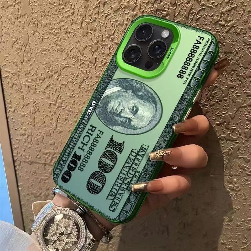 Fashion Dollar Pattern Frosted Hard Anti Fall Protective Phone Case For Apple Iphone
