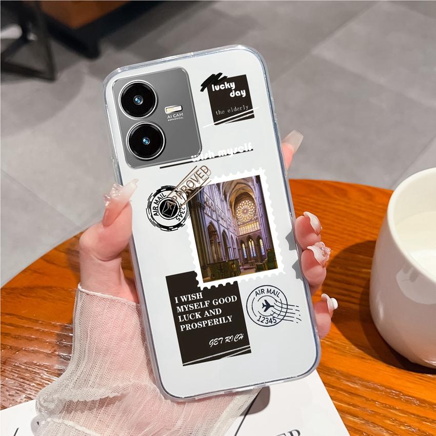For Vivo Y33 Y22S Y27 Y37 Y35 Y36 Clear Phone Case Warm Hearted Little Girl Patterns Soft Silicone Upgraded Anti Slip Protection For Vivo Bumper Shell
