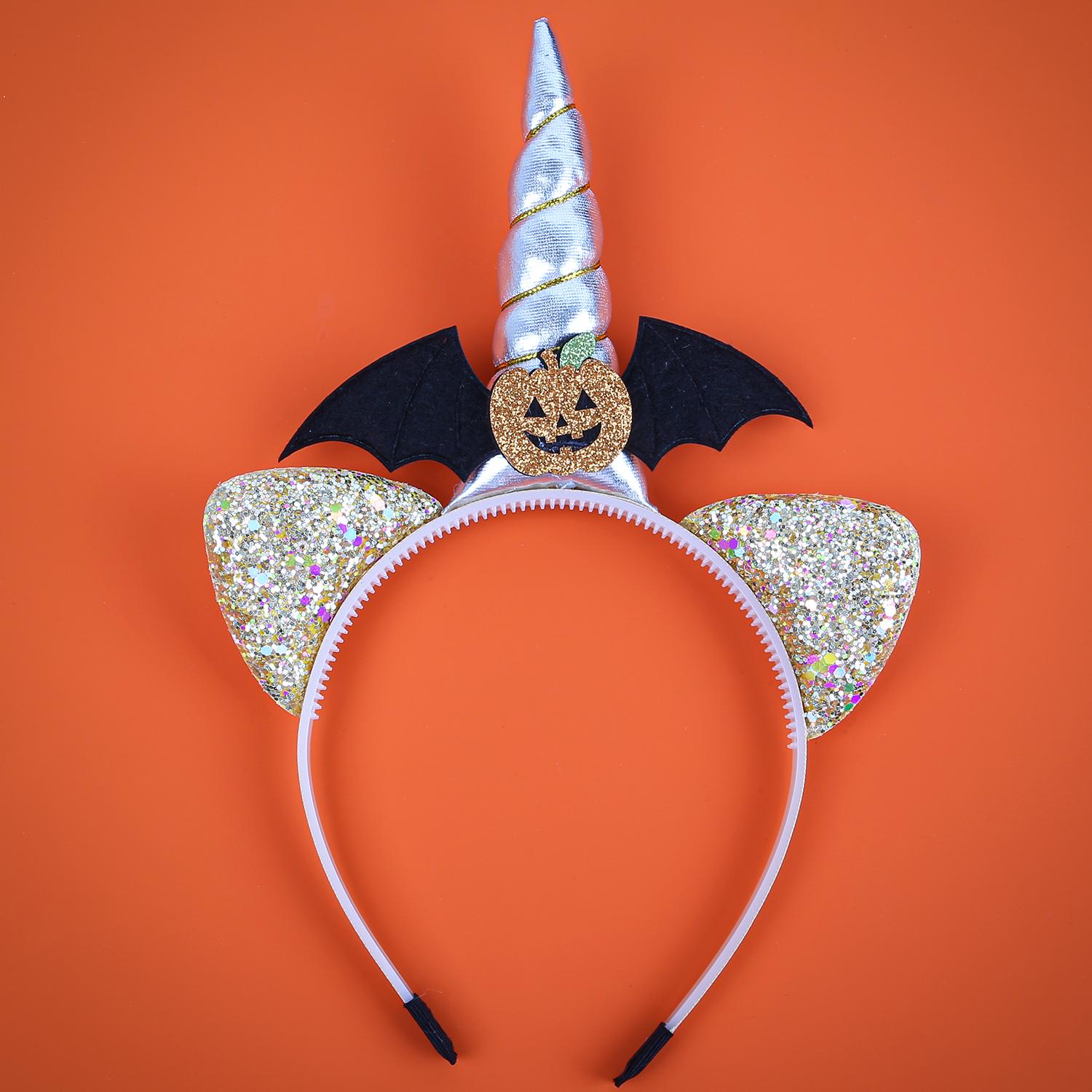 

Модные Хэллоуинские Повязки на Голову с Кошачьими Ушками Единорога, Повязки на Голову Тыква Дьявол, Девочки Фестиваль Вечеринка Косплей Повязка на Волосы, Детские Аксессуары для Волос