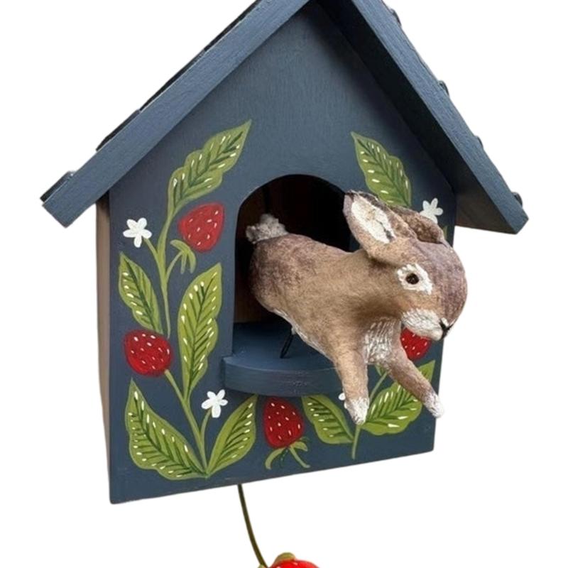 Kinetics Birdhouse Wall Art Decors with Rotating and Swaying Bird Creating Moving Shadows for Magically Room Ambiances Decors