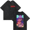 Dandadan Turbo Granny Anime Graphic T Shirts High Street Fashion Trend Vintage Washed Tshirt Men Women Casual Cotton Tshirts