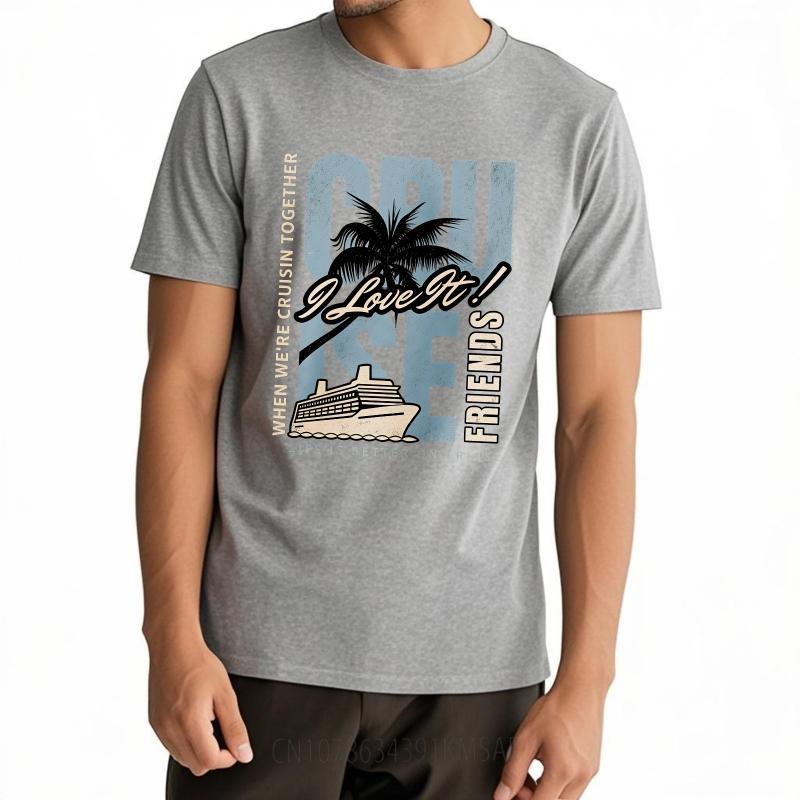Cotton Summer Women tshirt Cruise I Love It Friends Life Better On Cruise Short Sleeve Travel O Neck Tee Shirt Cotton Tshirt