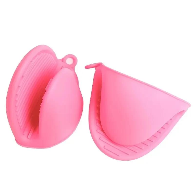 2Pcs Silicone Pot Holder Gloves Non-Slip Grip Kitchen Utensils Anti Scalding and Heat Insulation Gloves Essential Kitchen Tools