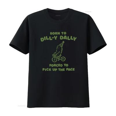 Geboren zum Zaudern Gezwungen, das Tempo zu erhöhen Gurke T-Shirt Wortspiel Für Sie Meme s Trendig Lustig Weirdcore vintage Gewaschen Vielseitig