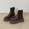 Internet celebrity thin boots Martin boots women's 2025 autumn and winter new small thick sole heightening short tube fashion socks and boots tide