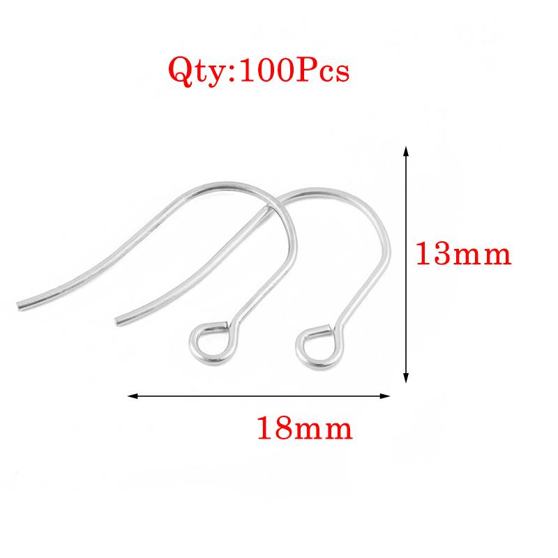 Stainless Steel Earrings Hook For Jewelry Making Hypoallergenic Women Dangle Cross Earring Clasps Fittings Diy Finding