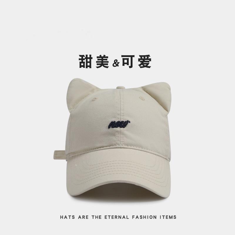 Новый! Вышивка букв трехмерные кошачьи ушки бейсболка женская кепка повседневная универсальная шляпа от солнца Adjustable