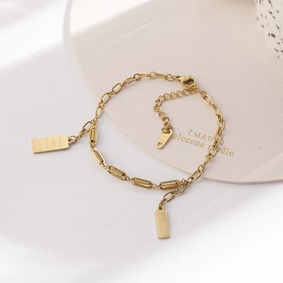 Trendy Personality English Letters Tag Stainless Steel Women Necklaces Female Spring Shape Party Jewelry Girls Hand Accessories