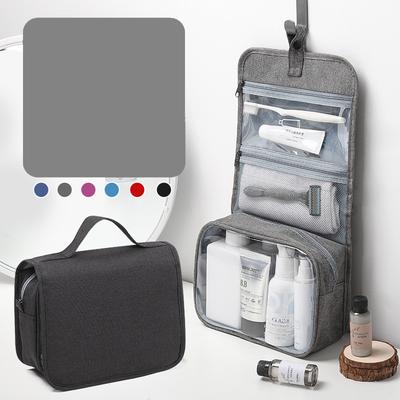 Custom Business Gift Factory Hook Wash Bag Makeup Portable Men's Wash Cosmetic Bag Travel Waterproof Folding Storage Bag