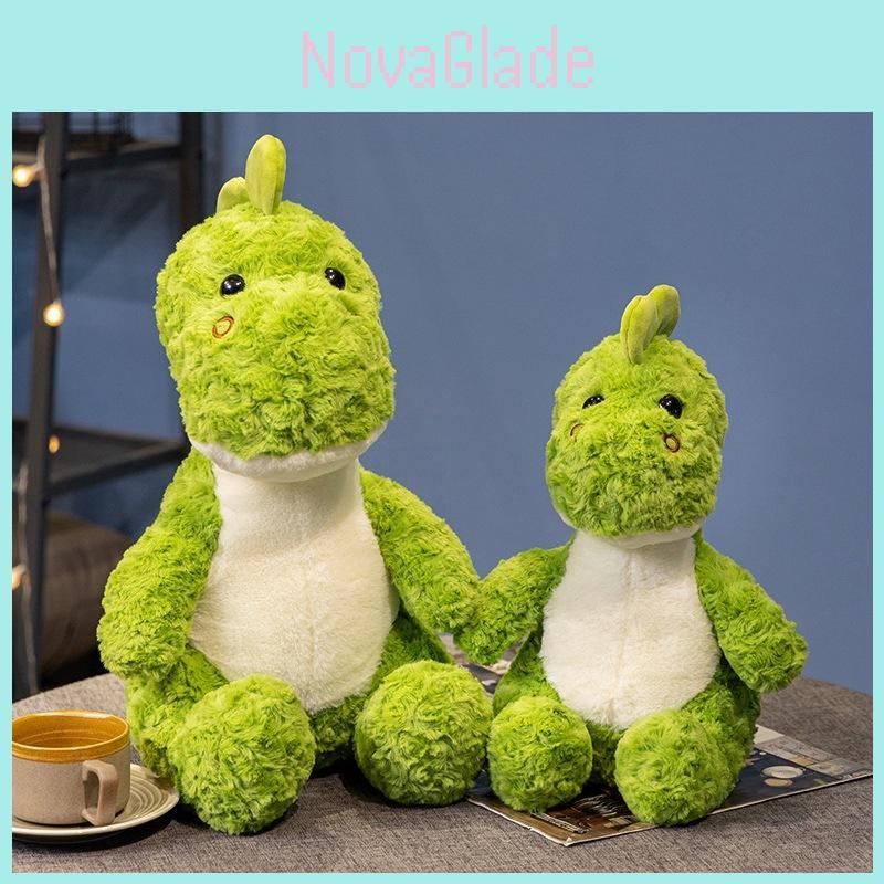 Adorable Green Dinosaur Plush Toy Soft Stuffed Animal Pillow For Sleep And Comfort
