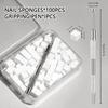 50/100Pcs Nail Art Gradient Sponge Pen Set With Replaceable Sponge Heads And Non Slip Metal Handle Perfect For Home Diy