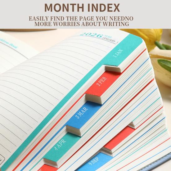 2026 Weekly Planner Daily Productivity Notebook with Monthly Layout Hardcover Organizer for Work School
