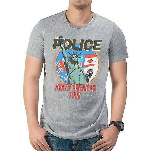 Unisex T-shirt The Police North America Tour Grey M