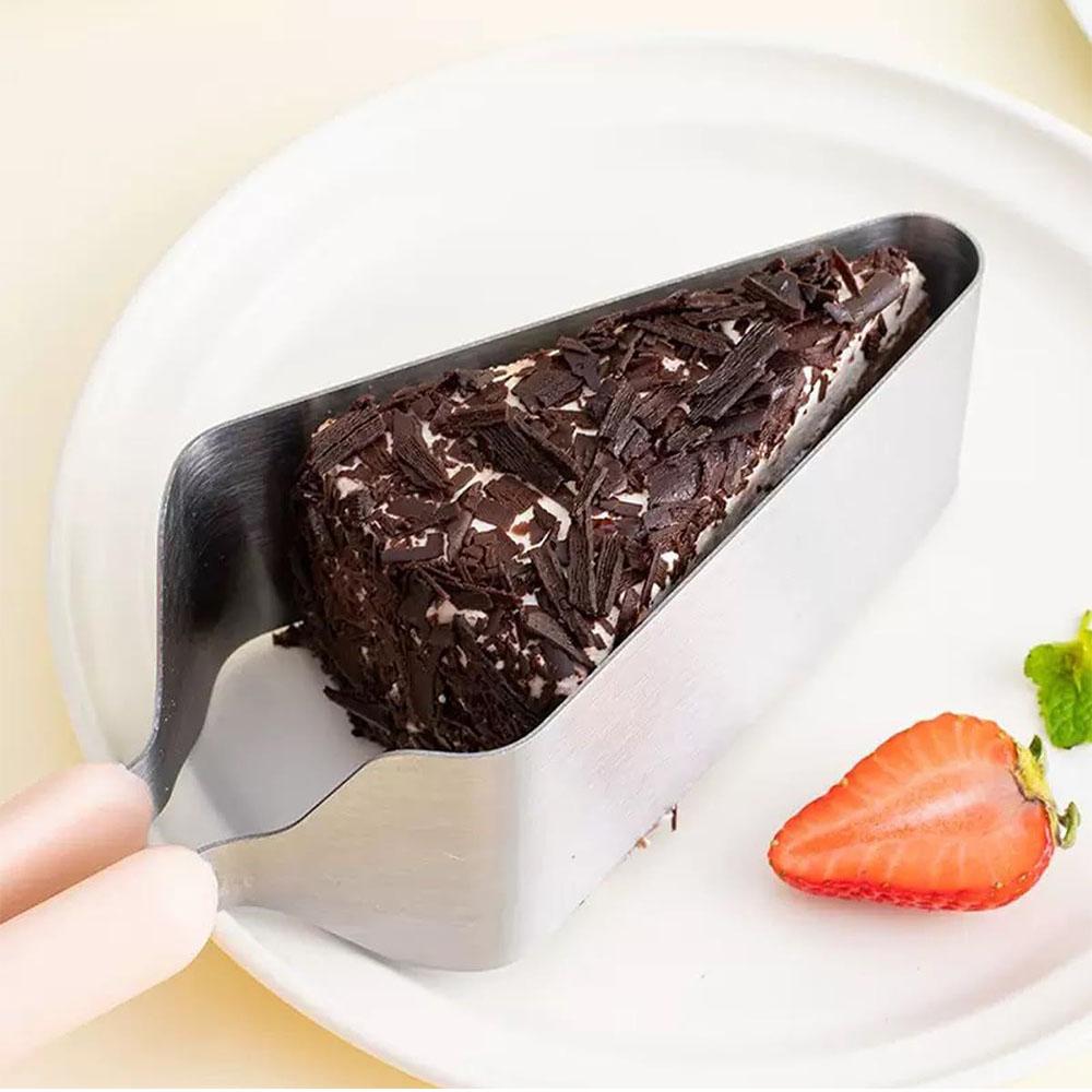 Tårtkniv i rostfritt stål med halkfritt ergonomiskt handtag för bröllop, födelsedag