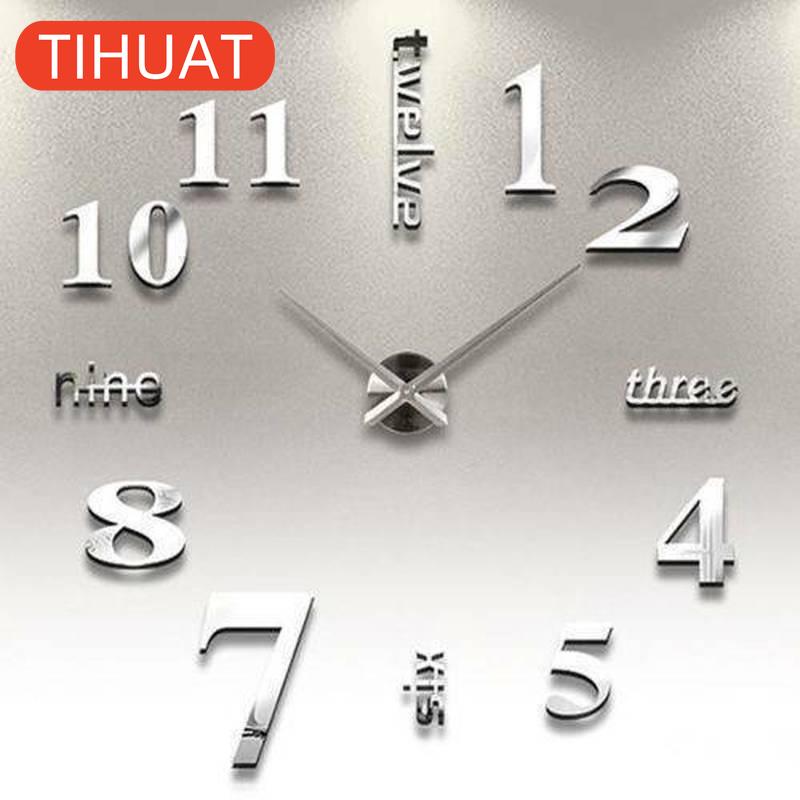 Wanduhr 3D-Spiegelaufkleber Home Interior Design