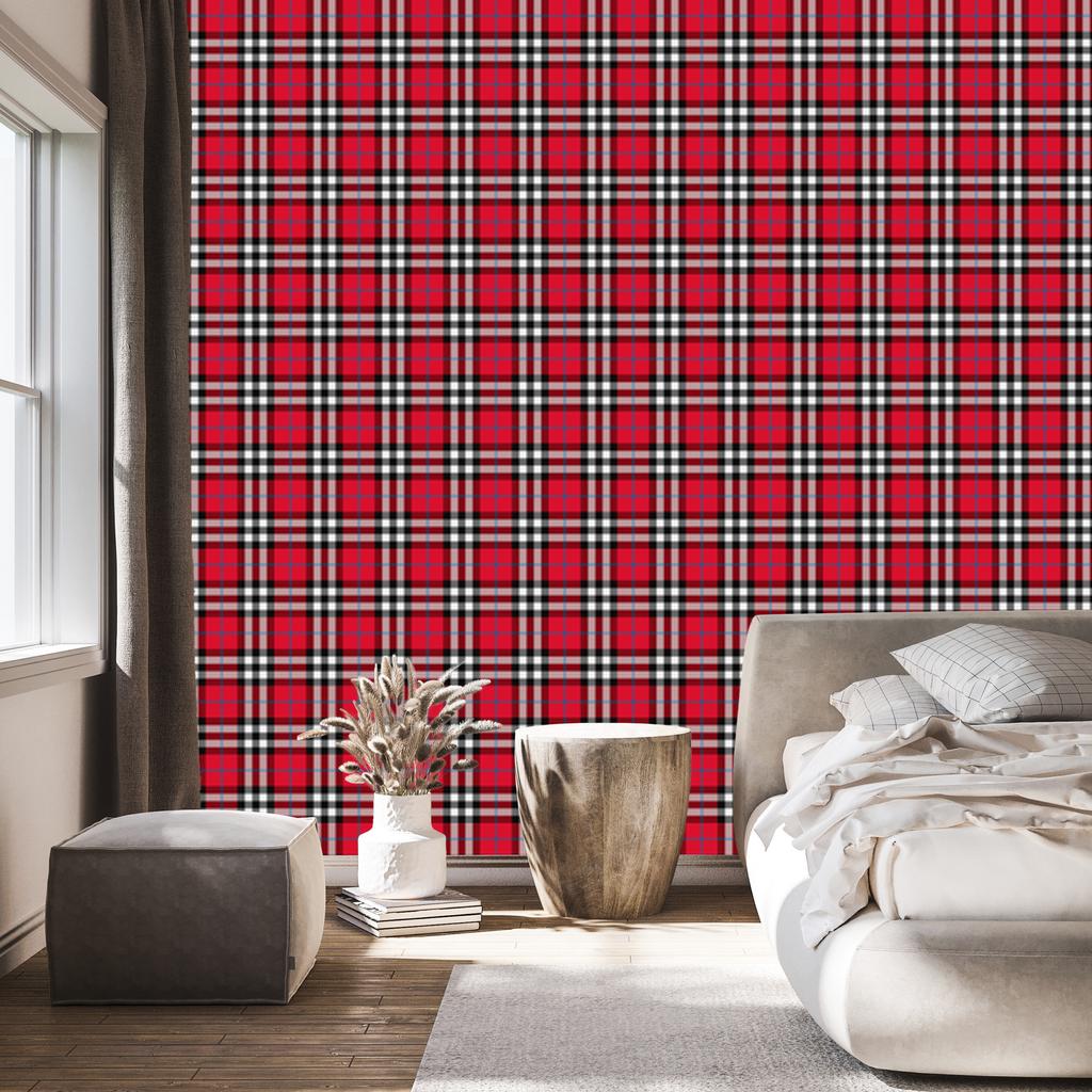 Red and pink checkered wallpaper for living room and bedroom 50x1000