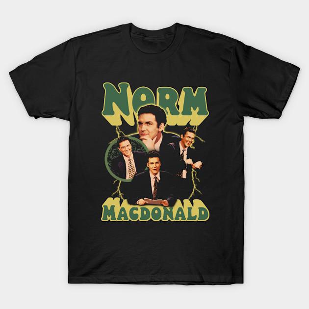 

Men Black Print T-shirt Norm Macdonald // Vintage Bootleg Design No-Cut Transfer Paper Print Cotton Tshirt 2XL чорний