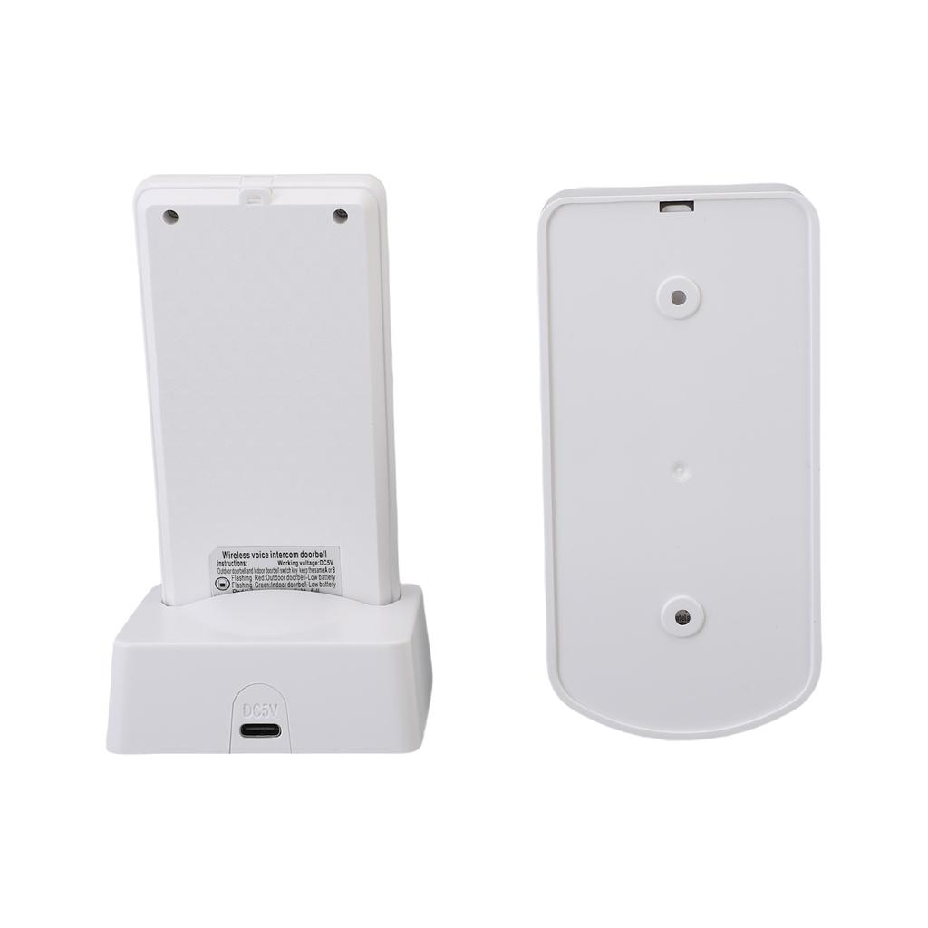 Wireless Intercom Doorbell System Full Duplex Communication 500m 1640ft Long Range Rechargeable Home Security Doorbell