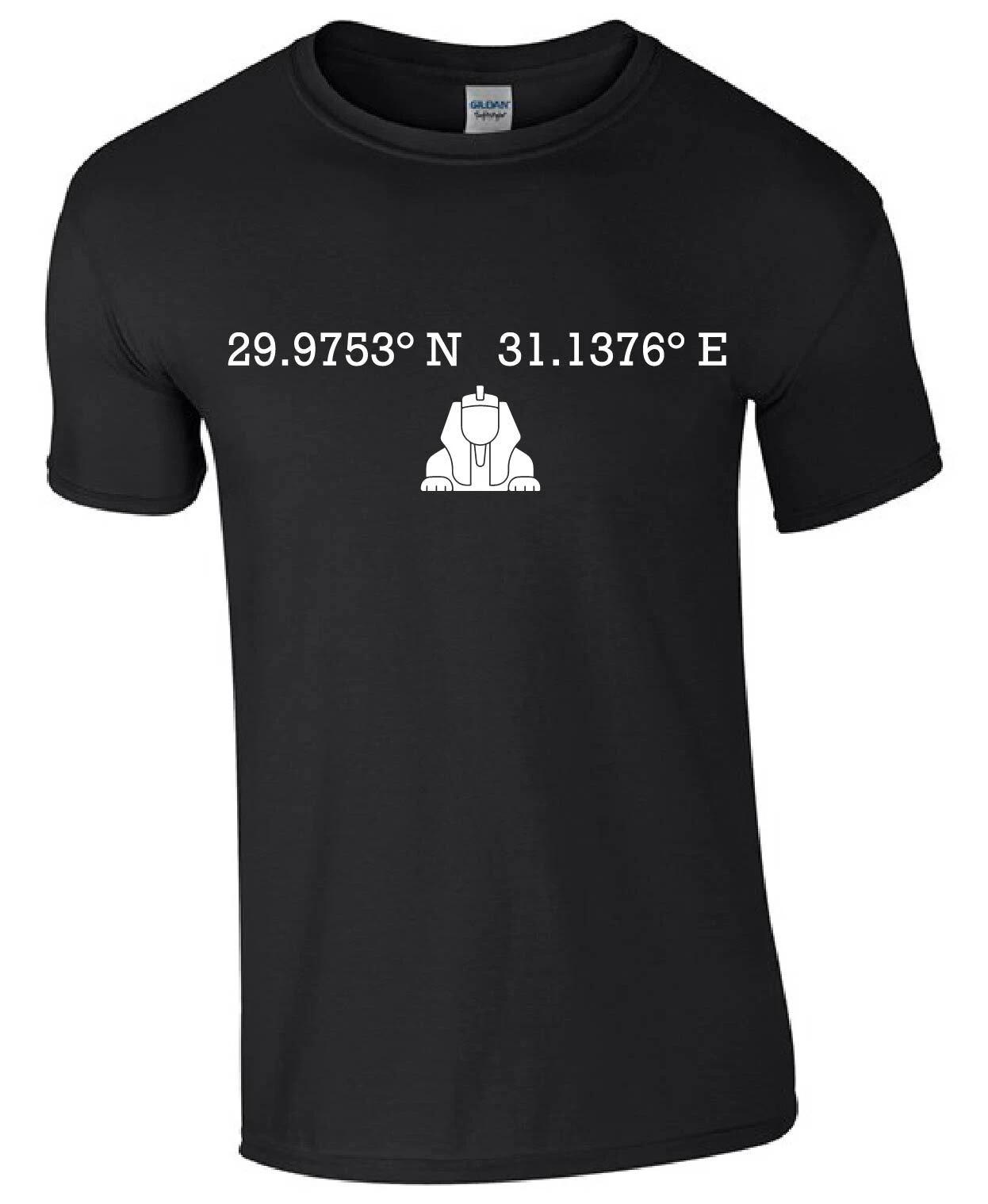 Great Sphinx Coordinates Egypt UFO Ufology Unisex kids/adults Top T-shirt M