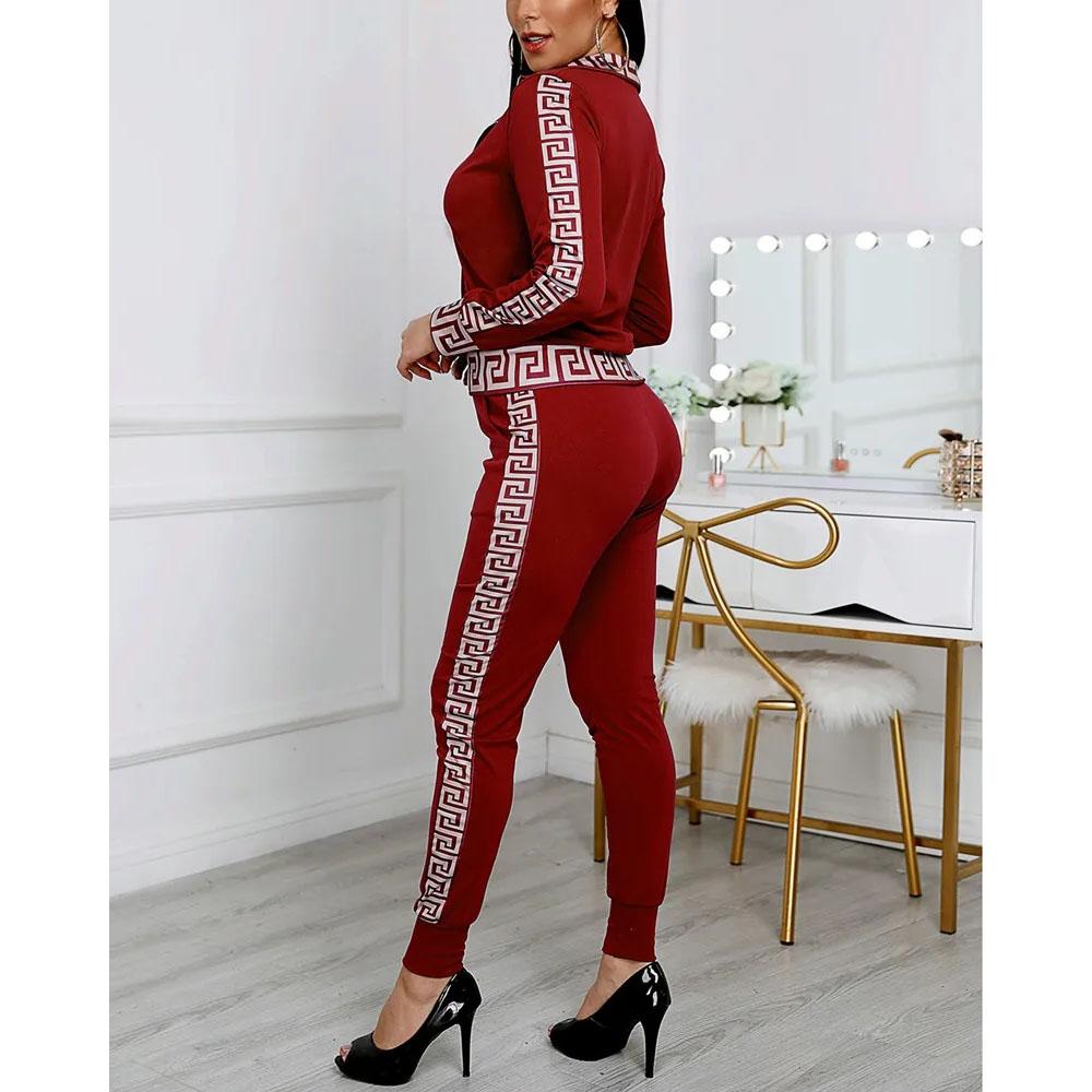 Treninguri Danmo Seturi elegante din două piese pentru femei Seturi cu fermoar pentru haine și pantaloni elegante pentru femei