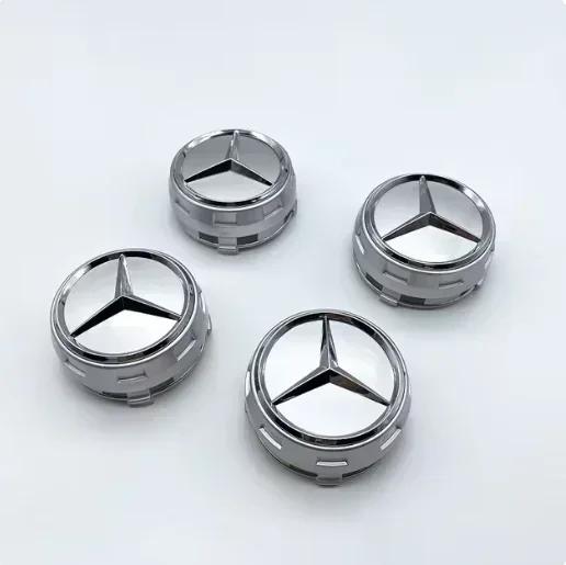 WXMDP1 C200 E200 For Mercedes Benz 4pcs/set 75MM Car Wheel Center Covers Hub Caps Auto Refit Accessories For Mercedes Benz A E C G R S
