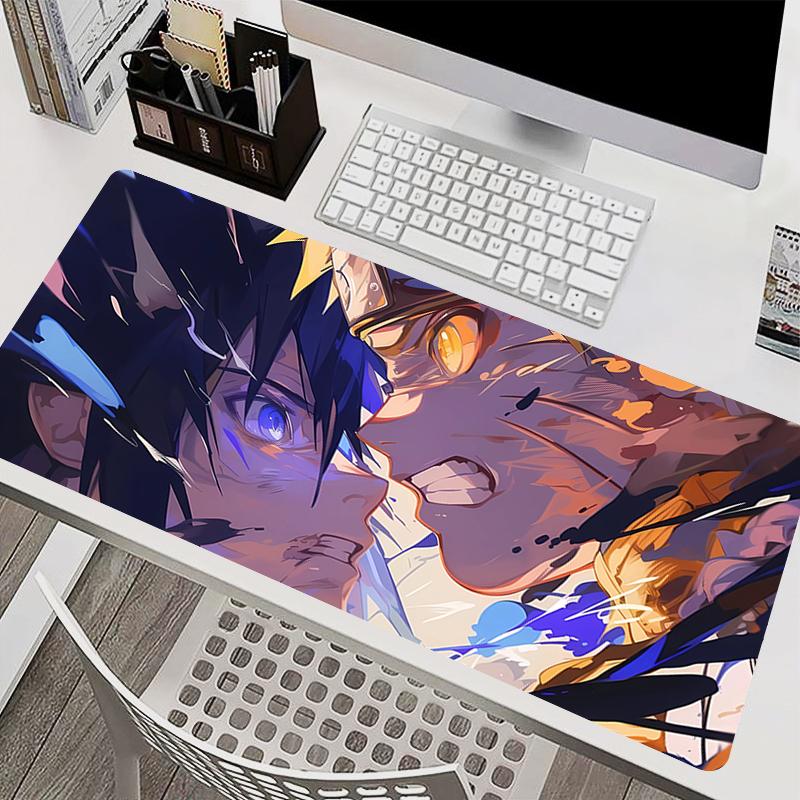 Mouse Pad PC Accessories Keyboard Pad Office Desk Mat Anti Slip Mousepad Naruto Sasuke Rubber Gaming Tablet Pad HD Extended Pad