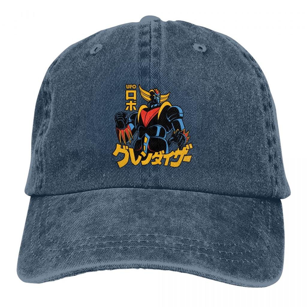 Casual Japan Robot UFO Robot Grendizer Raid Baseball Cap Unisex Style Distressed Denim Sun Cap Goldrake Hats Cap