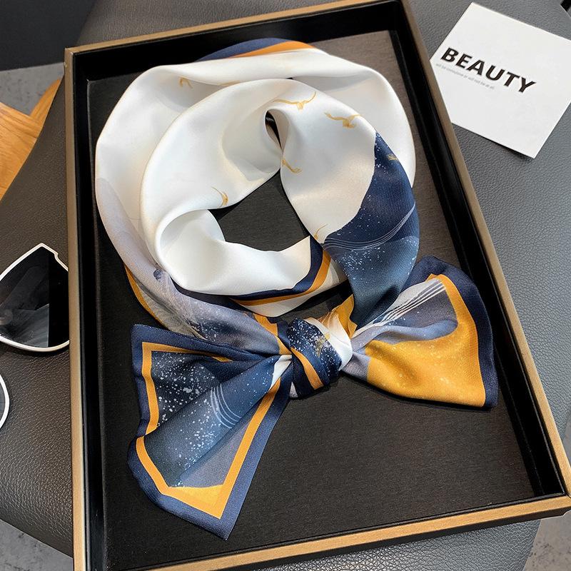 Korean Style Versatile Long Silk Ribbon Scarf