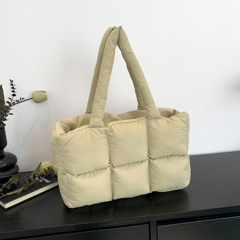 Unterarmtasche Damentasche neue Schultertasche Daunenbaumwolltasche große Kapazität Mode tragbare Tragetasche