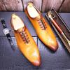 Leather shoes men's hand-polished leather men's shoes pointed business casual leather shoes men's
