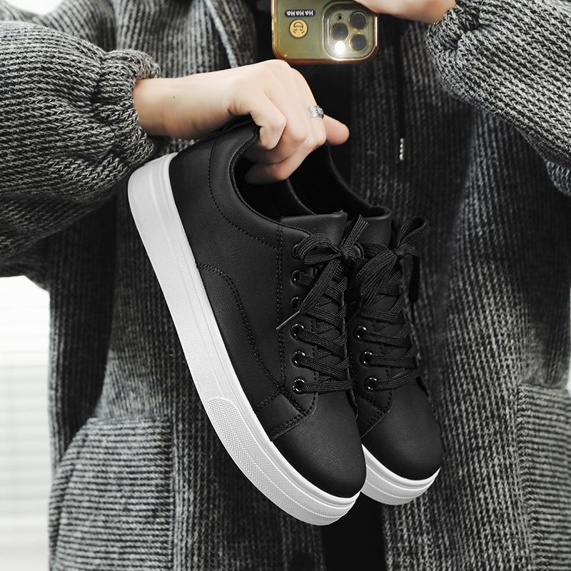 Fashion Fashion Men's Sneakers High Quality Leather Casual Shoes Luxury Tennis Shoes for Men Lace Up Skateboard Shoes Zapatillas Hombre