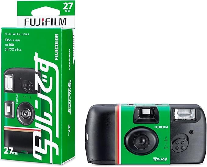

Одноразова фотокамера Fujifilm Fujicolor з Simple Ace Модель 2025 Стандартна Включає наліпку-об єктив, (27-експозицій) Фільм, Дизайн, Тип, З брендом компанії